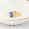 60 Bague vintage en or jaune 585 avec tanzanite et diamants 58 Facettes HJ062643