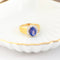 60 Bague vintage en or jaune 585 avec tanzanite et diamants 58 Facettes HJ062643