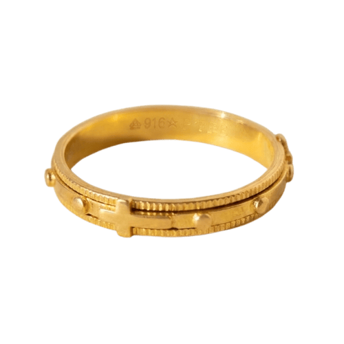 58.5 Bague tournante vintage en or 22 carats 58 Facettes HJ062646