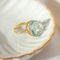 54 Bague cocktail vintage en or jaune 585 et aigue-marine 58 Facettes HJ062647