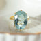 54 Bague cocktail vintage en or jaune 585 et aigue-marine 58 Facettes HJ062647