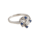 51 Bague vintage en or blanc avec saphirs et diamant 58 Facettes HJ062649
