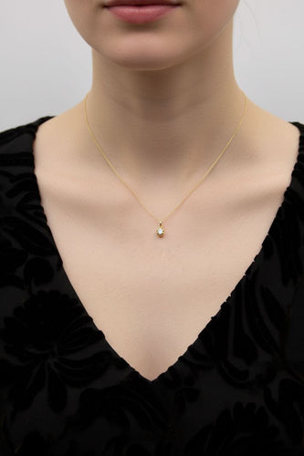 Collier Collier pendentif diamant poire en or jaune 18 carats 58 Facettes 11208