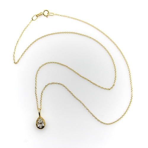 Collier Collier pendentif diamant poire en or jaune 18 carats 58 Facettes 11208