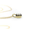 Collier Collier avec diamant taille émeraude 0,50 ct en or 18 carats et rhodium noir 58 Facettes 11209