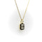 Collier Collier avec diamant taille émeraude 0,50 ct en or 18 carats et rhodium noir 58 Facettes 11209