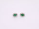 Boucles d'oreilles en or blanc, diamants et émeraude 58 Facettes 2015