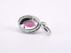Pendentif halo en or blanc, diamant et rubis 58 Facettes 2017