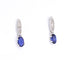 Boucles d'oreilles en or blanc avec diamants et saphirs 58 Facettes 2031
