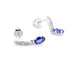 Boucles d'oreilles en or blanc avec diamants et saphirs 58 Facettes 2031