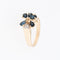 55 Bague allemande en or jaune 14 carats, diamants et saphirs 58 Facettes A1525