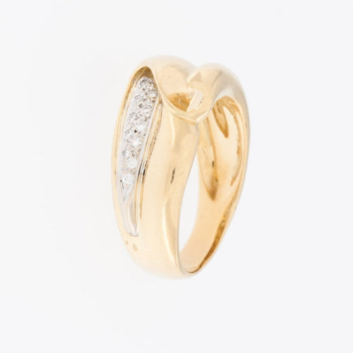 58 Bague milieu du XXe siècle en or jaune et diamants 58 Facettes A1528