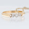 53 Bague trilogie vintage en or 18 carats avec diamants 58 Facettes A1530