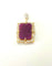 Pendentif en or jaune 14K, rubis non chauffé et diamants 58 Facettes DV-Pend.Rubis