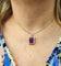 Pendentif en or jaune 14K, rubis non chauffé et diamants 58 Facettes DV-Pend.Rubis