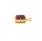 Pendentif en or jaune 14K, rubis non chauffé et diamants 58 Facettes DV-Pend.Rubis