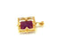 Pendentif en or jaune 14K, rubis non chauffé et diamants 58 Facettes DV-Pend.Rubis
