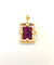 Pendentif en or jaune 14K, rubis non chauffé et diamants 58 Facettes DV-Pend.Rubis