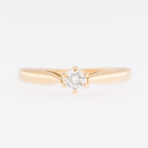 Bague 55 Bague solitaire en or jaune 18 carats et diamant 58 Facettes A1534