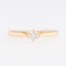 Bague 55 Bague solitaire en or jaune 18 carats et diamant 58 Facettes A1534
