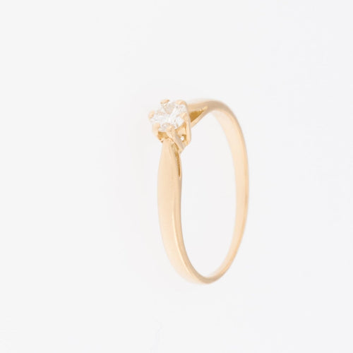 55 Bague solitaire en or jaune 18 carats avec diamant 58 Facettes A1534