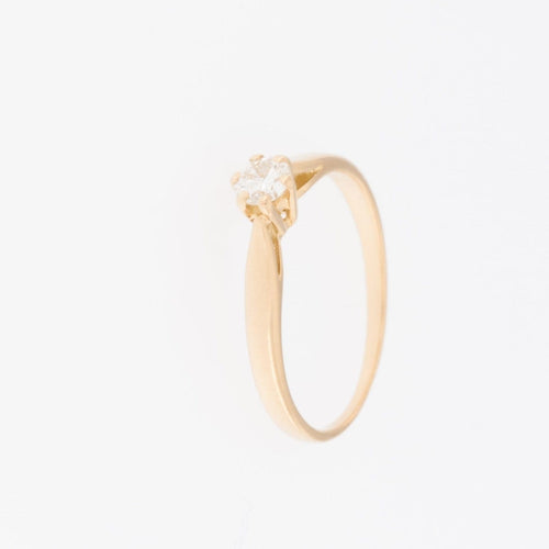 Bague 55 Bague solitaire en or jaune 18 carats et diamant 58 Facettes A1534