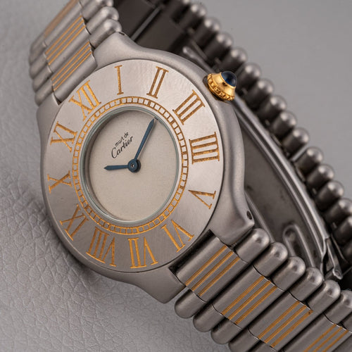Cartier Must 21 - Montre en acier, référence 9010 58 Facettes TOT-11831