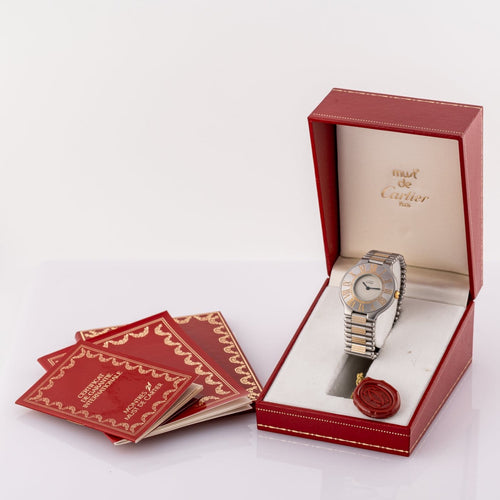 Cartier Must 21 - Montre en acier, référence 9010 58 Facettes TOT-11831