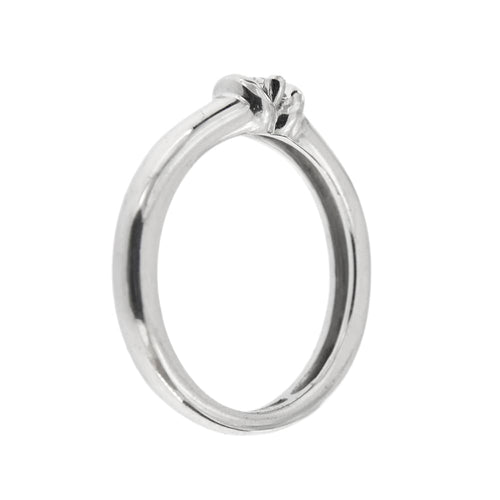 Bague Donna Oro - Bague solitaire en or blanc avec diamant 0,07 ct 58 Facettes 20895