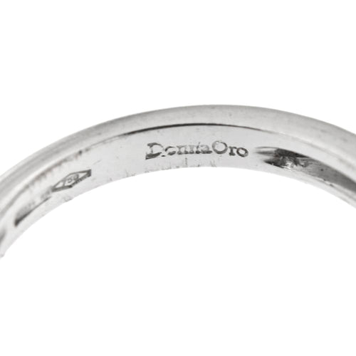 Bague Donna Oro - Bague solitaire en or blanc avec diamant 0,07 ct 58 Facettes 20895