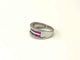 Bague 53.5 Bague bandeau en or blanc, rubis et diamants 58 Facettes DV-Bag.rub.cal