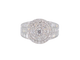 54 Bague halo en or blanc et diamants 58 Facettes 2041