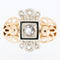 58 Art déco - Bague en or jaune et blanc 18 carats avec diamants 58 Facettes A1537