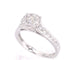 53 Bague halo en or blanc et diamants taille brillant 1,00 ct 58 Facettes 1001