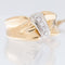 Bague 55 Bague suisse en or jaune et blanc 18 carats avec diamants 58 Facettes A1540