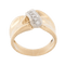 Bague 55 Bague suisse en or jaune et blanc 18 carats avec diamants 58 Facettes A1540