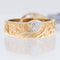 57 Bague vintage en or jaune 18 ct avec diamants 58 Facettes A1554