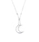 Collier Collier - Pendentif lune en or blanc 18 ct et diamants 58 Facettes 13249