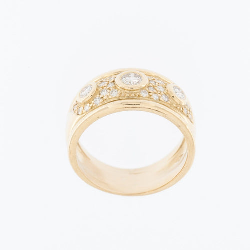 56 Bague vintage en or jaune 18 carats et diamants naturels 58 Facettes A1575