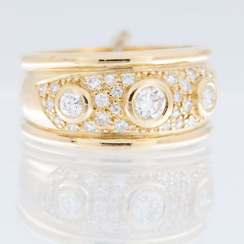 56 Bague vintage en or jaune 18 carats et diamants naturels 58 Facettes A1575