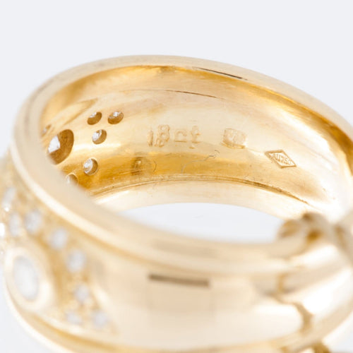 56 Bague vintage en or jaune 18 carats et diamants naturels 58 Facettes A1575