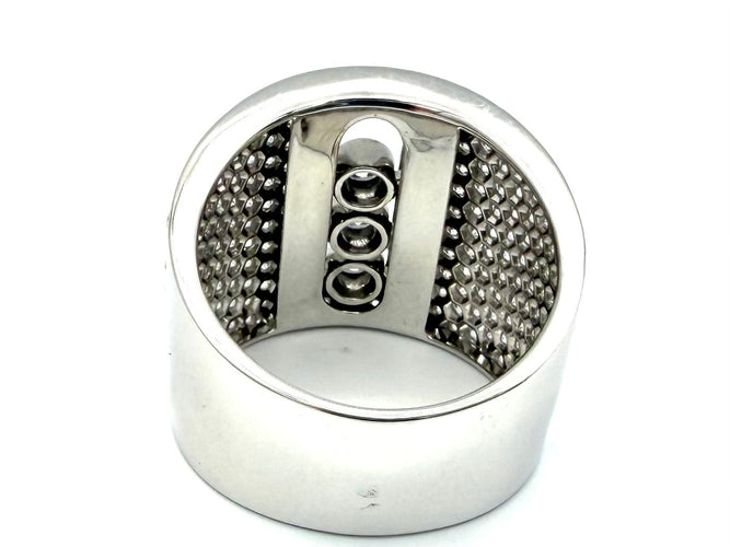 56 Messika Move Joaillerie pavée - Bague en or blanc et diamants 58 Facettes MESSIKA BG