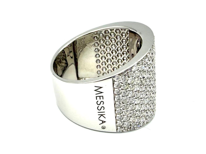 56 Messika Move Joaillerie pavée - Bague en or blanc et diamants 58 Facettes MESSIKA BG
