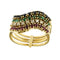 58 Bague rivière en or jaune avec émeraudes, saphirs, rubis et diamants 58 Facettes 35953
