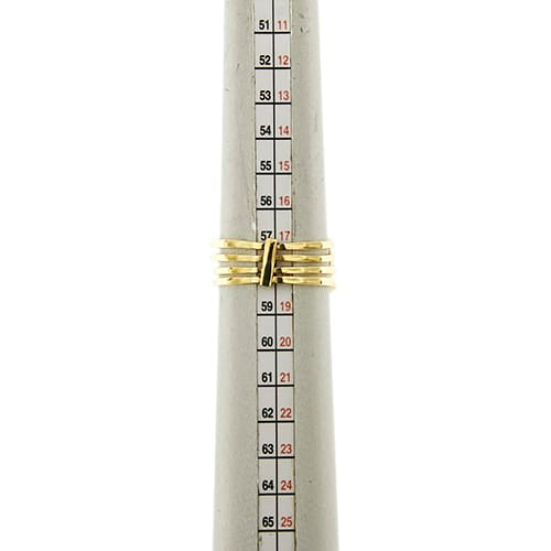 58 Bague rivière en or jaune avec émeraudes, saphirs, rubis et diamants 58 Facettes 35953