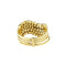 58 Bague rivière en or jaune avec émeraudes, saphirs, rubis et diamants 58 Facettes 35953