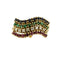 58 Bague rivière en or jaune avec émeraudes, saphirs, rubis et diamants 58 Facettes 35953