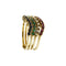 58 Bague rivière en or jaune avec émeraudes, saphirs, rubis et diamants 58 Facettes 35953