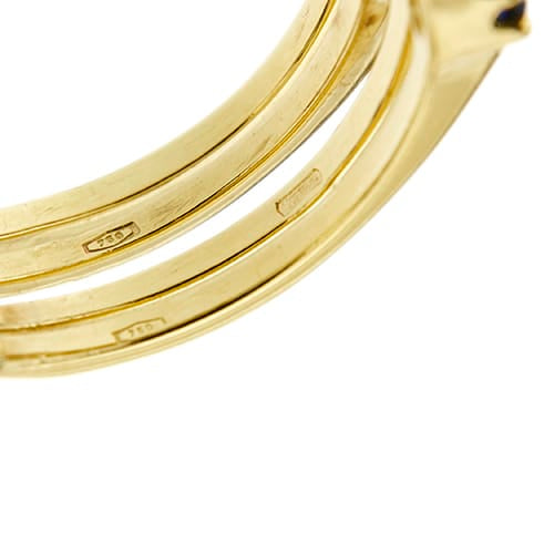 58 Bague rivière en or jaune avec émeraudes, saphirs, rubis et diamants 58 Facettes 35953