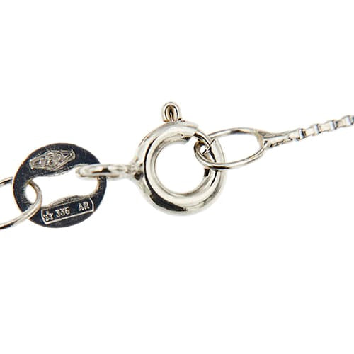 Collier avec pendentif fleur en or blanc, saphir et diamants 58 Facettes 42901
